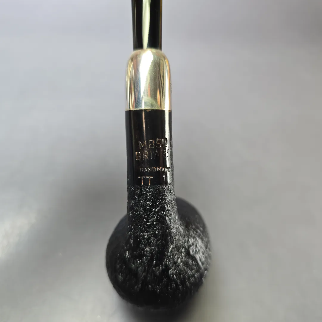 MBSD Briars Timeless Traditions 1 Sandblasted Billiard w/ Silver Handmade Briar Pipe, New - Image 9