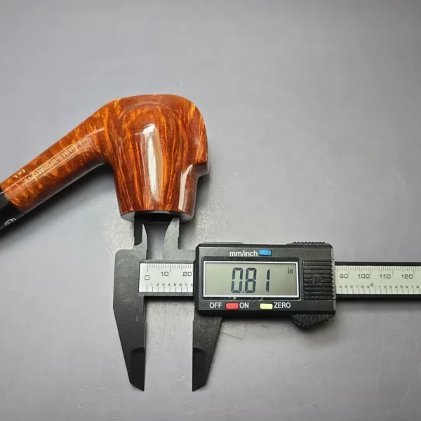 James Upshall A Grade EXL Smooth "Keel" Bent Billiard Estate Briar Pipe, Unsmoked - Image 9