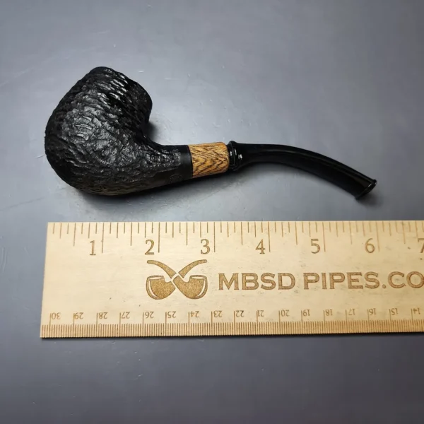 MBSD Briars by Vitale Rusticated Brandy w/ Zebrawood Briar Pipe, New - Image 9