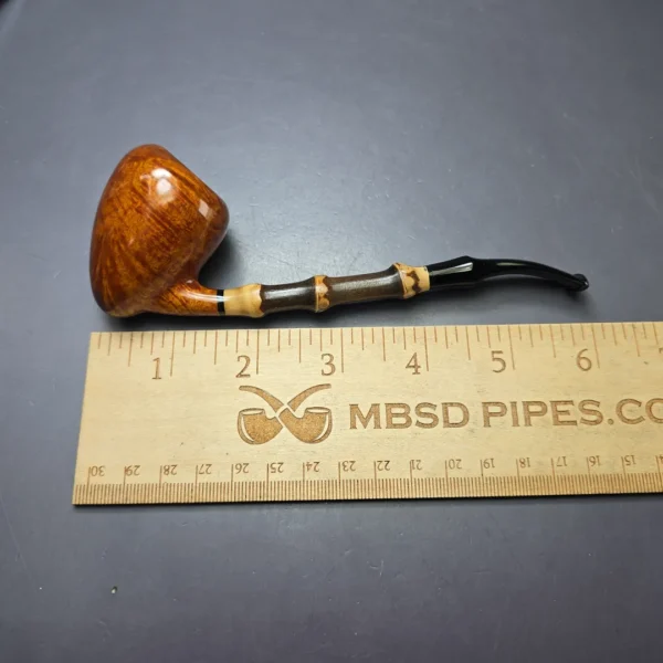 MBSD Briars Modern Masters 1 Smooth Peewit w/ Bamboo Briar Pipe, New - Image 9