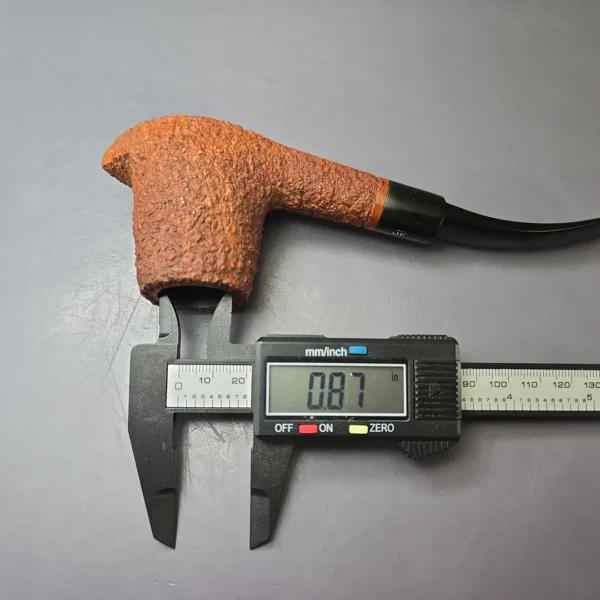 James Upshall Bark Rusticated Cup and Saucer Estate Briar Pipe, English Estates - Image 9