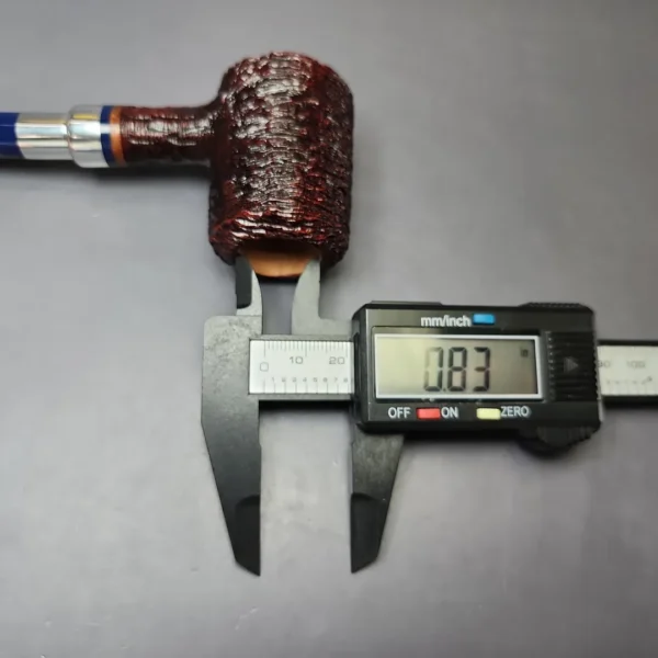 Savinelli Eleganza 310 KS Rusticated Poker Estate Briar Pipe, Unsmoked, 6mm - Image 11
