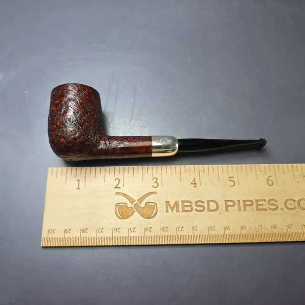 MBSD Briars Timeless Traditions 1 Sandblasted Billiard w/ Silver Handmade Briar Pipe, New - Image 11