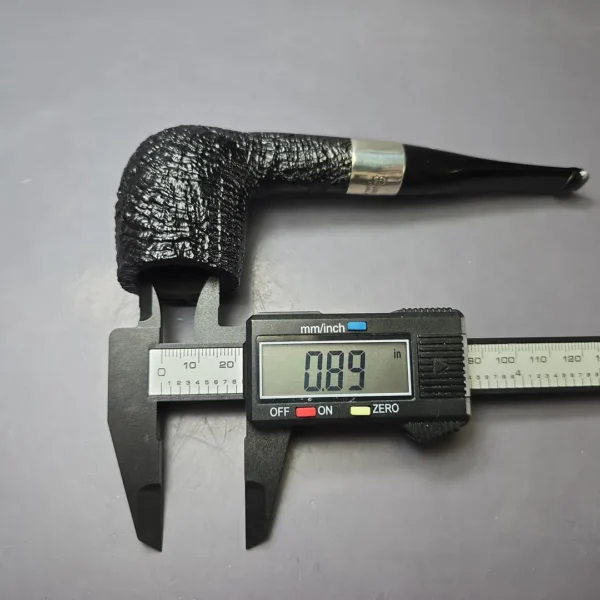 Peterson Deluxe Classic PSB 106 Sandblasted Billiard w/ Silver Estate Briar Pipe, Irish Estates - Image 10