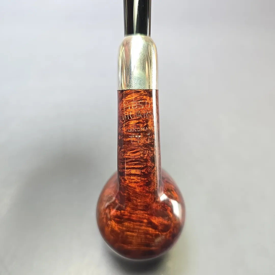 MBSD Briars Timeless Traditions 1 Smooth Billiard w/ Silver Handmade Briar Pipe, New - Image 10