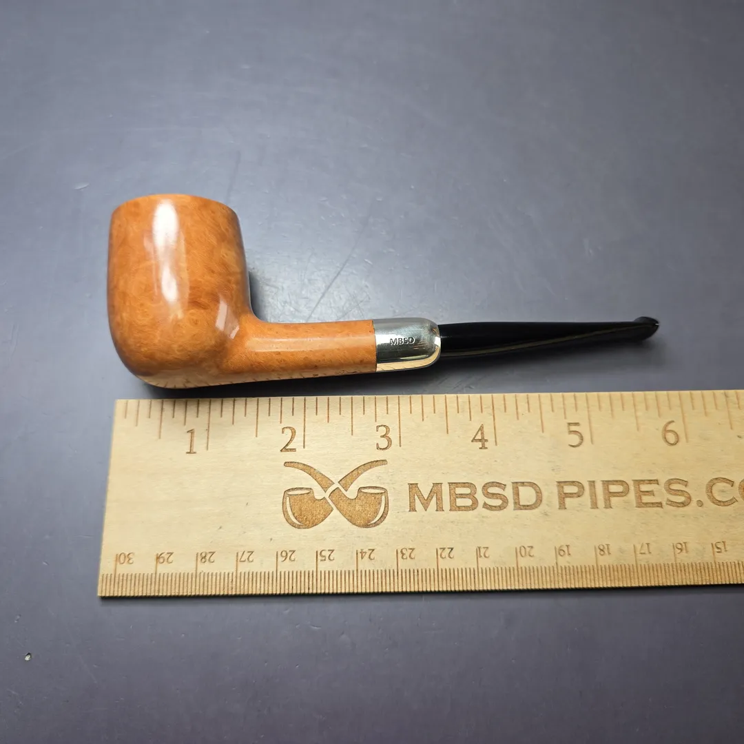 MBSD Briars Timeless Traditions 1 Smooth Billiard w/ Silver Handmade Briar Pipe, New - Image 10