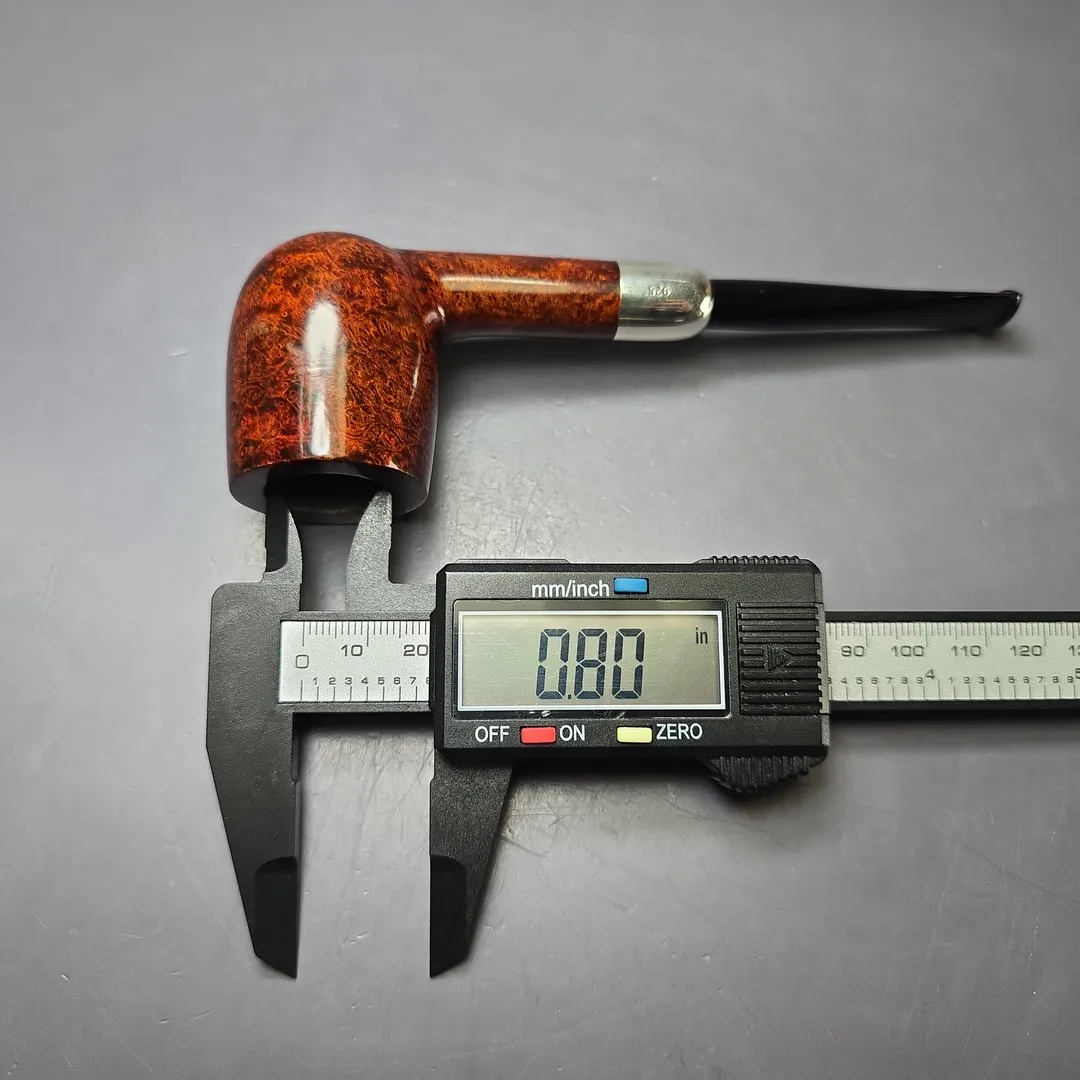 MBSD Briars Timeless Traditions 1 Smooth Billiard w/ Silver Handmade Briar Pipe, New - Image 10