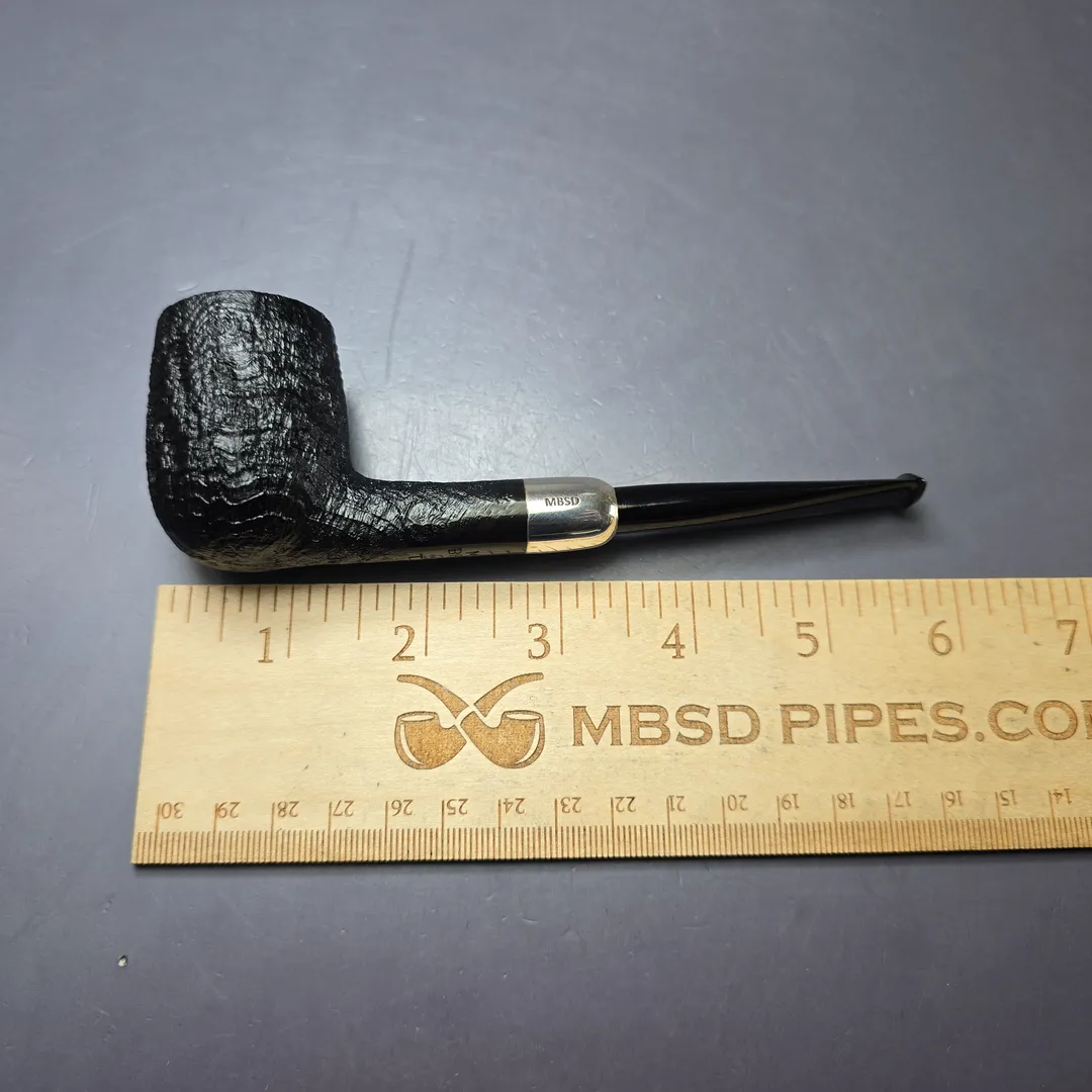MBSD Briars Timeless Traditions 1 Sandblasted Billiard w/ Silver Handmade Briar Pipe, New - Image 10