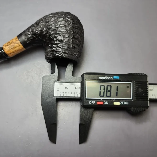 MBSD Briars by Vitale Rusticated Brandy w/ Zebrawood Briar Pipe, New - Image 10