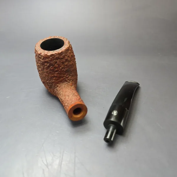 James Upshall Bark Rusticated Cup and Saucer Estate Briar Pipe, English Estates - Image 10