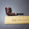 Papa Bear's Pipes by Tim Beaumont Partially Sandblasted Rhodesian w/ Ivorite Handmade Briar Pipe, New - Image 10