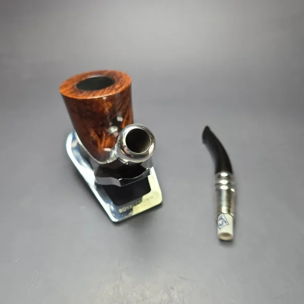 Elwood (Ferndown) Smooth Silver Spigot Dublin Estate Briar Pipe, 9mm - Image 10