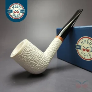 MBSD Meerschaum Deluxe XL Rusticated Billiard Block Meerschaum Pipe, New