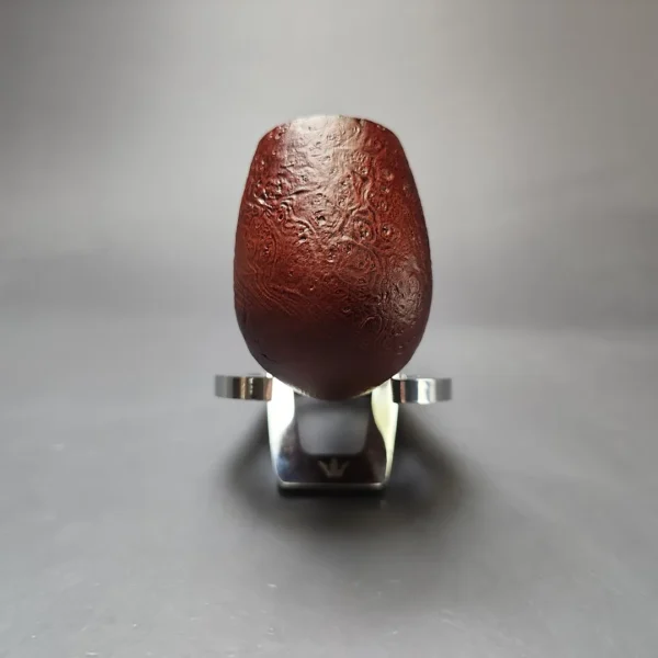 MBSD Briars by Piero Vitale Red Sandblasted Brandy w/ Boxwood Briar Pipe, New - Image 3