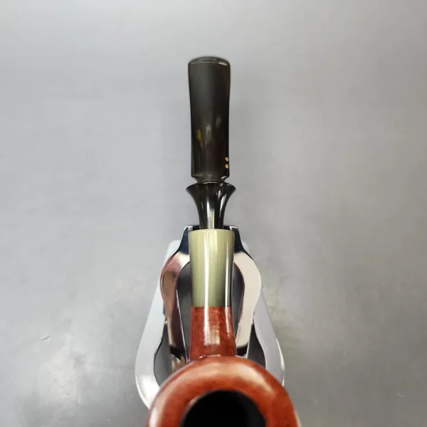 Savinelli Nonpareil 9107 Smooth Billiard w/ Horn Estate Briar Pipe, Unsmoked - Image 5