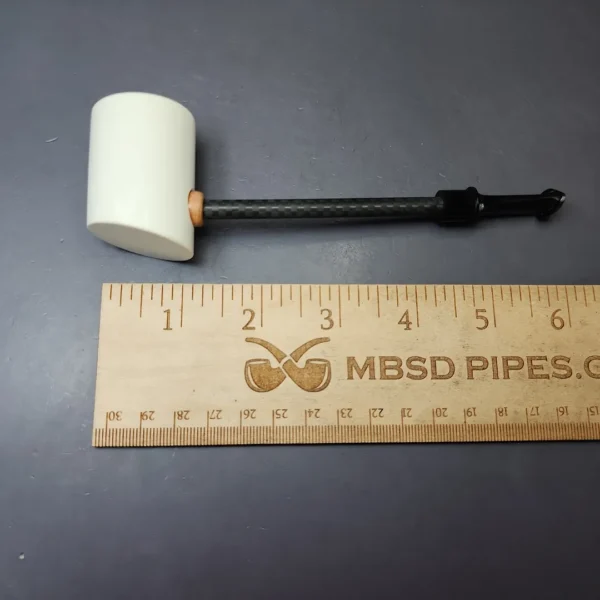 MBSD Meerschaum Deluxe Smooth Poker Block Meerschaum Pipe, New - Image 8