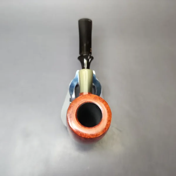 Savinelli Nonpareil 9107 Smooth Billiard w/ Horn Estate Briar Pipe, Unsmoked - Image 6