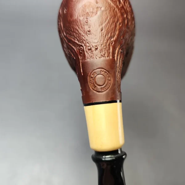 MBSD Briars by Piero Vitale Vintage Sandblasted Brandy w/ Boxwood Briar Pipe, New - Image 11