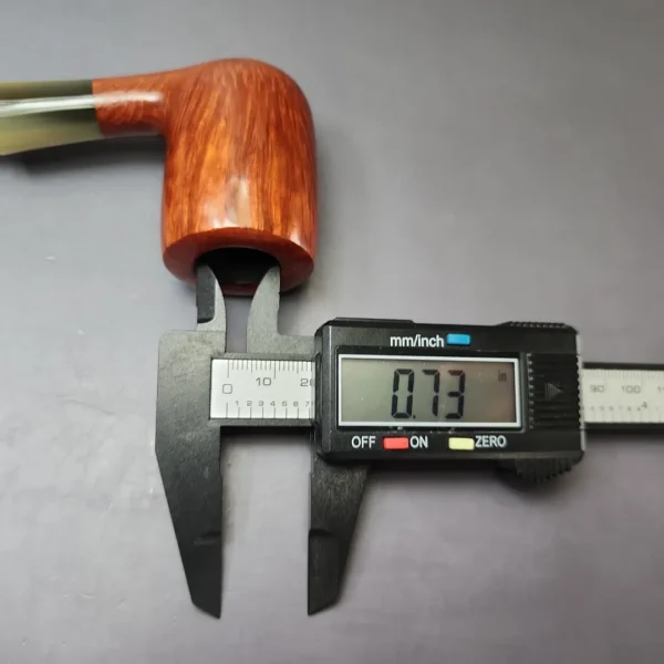 Savinelli Nonpareil 9107 Smooth Billiard w/ Horn Estate Briar Pipe, Unsmoked - Image 9