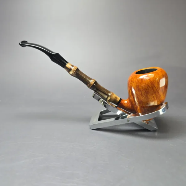 MBSD Briars Modern Masters 1 Smooth Peewit w/ Bamboo Briar Pipe, New - Image 5
