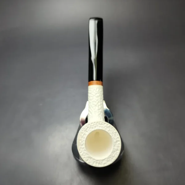 MBSD Meerschaum Deluxe XL Rusticated Billiard Block Meerschaum Pipe, New - Image 6