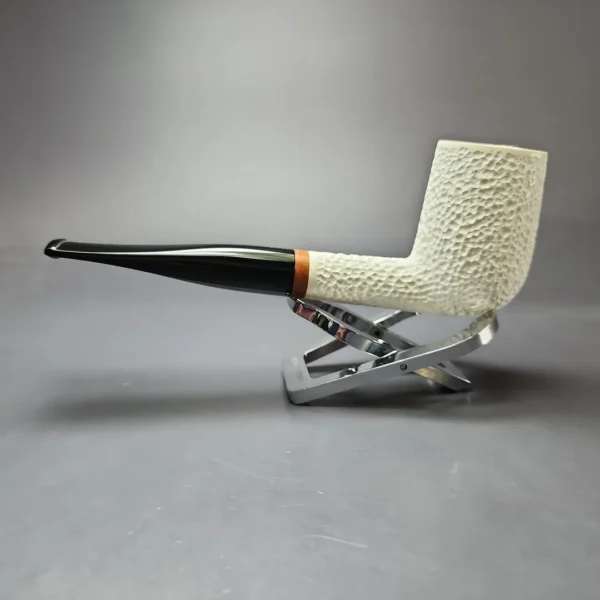 MBSD Meerschaum Deluxe XL Rusticated Billiard Block Meerschaum Pipe, New - Image 7