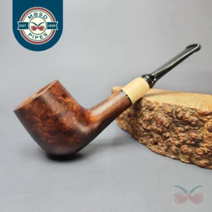 MBSD Briars by Vitale Sienna Contrast Smooth Billiard w/ Boxwood Briar Pipe, New