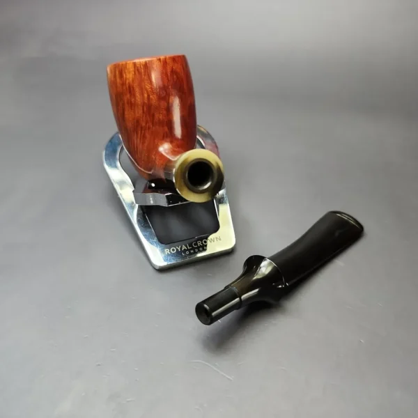 Savinelli Nonpareil 9107 Smooth Billiard w/ Horn Estate Briar Pipe, Unsmoked - Image 11