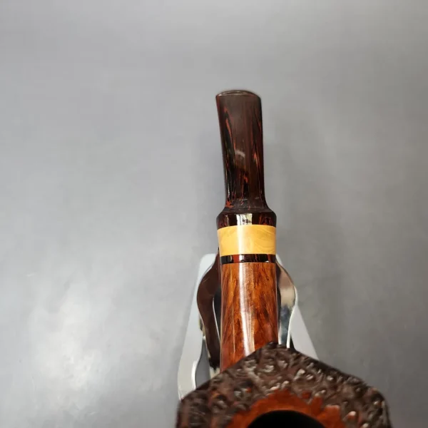 Bjarne Nielsen Signature Grade Smooth Panel Dublin w/ Boxwood Estate Briar Pipe, Unsmoked, 9mm - Image 5