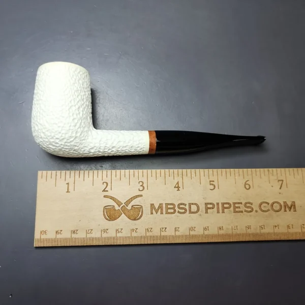 MBSD Meerschaum Deluxe XL Rusticated Billiard Block Meerschaum Pipe, New - Image 8