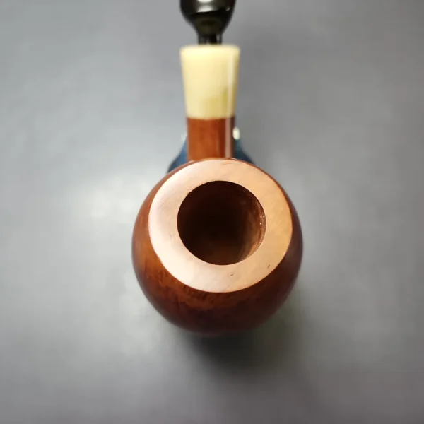 Lacroix 2 Star XL Smooth Egg w/ Horn Estate Briar Pipe, Unsmoked - Image 4