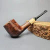 MBSD Briars by Vitale Sienna Contrast Smooth Billiard w/ Boxwood Briar Pipe, New - Image 2