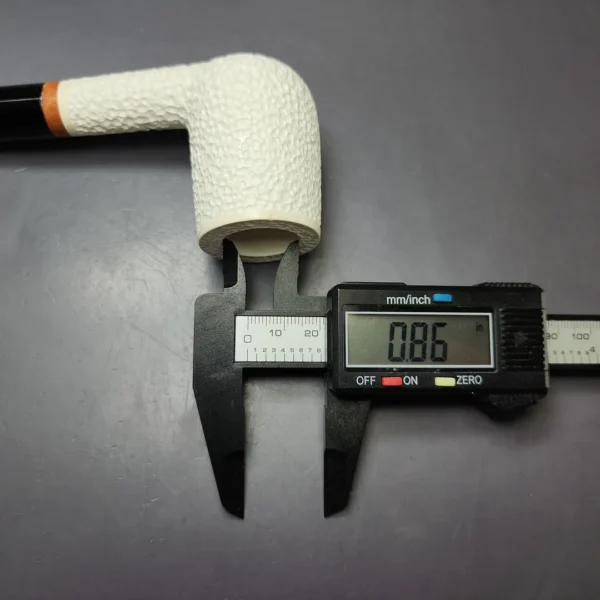 MBSD Meerschaum Deluxe XL Rusticated Billiard Block Meerschaum Pipe, New - Image 9