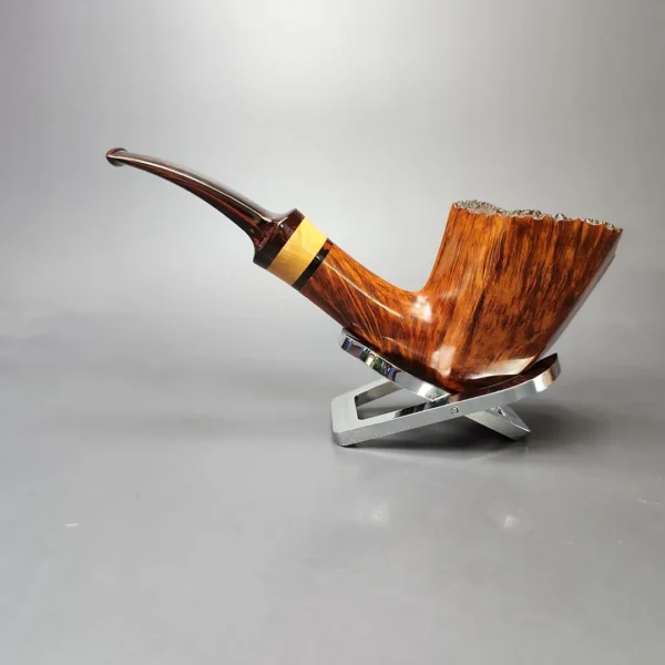 Bjarne Nielsen Signature Grade Smooth Panel Dublin w/ Boxwood Estate Briar Pipe, Unsmoked, 9mm - Image 7