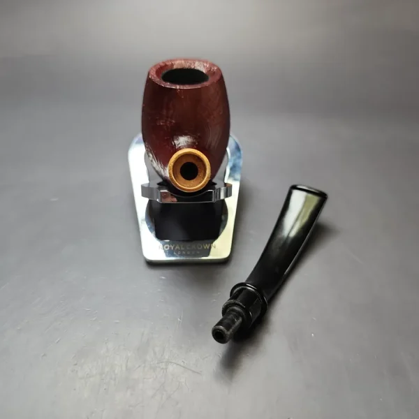 MBSD Briars by Piero Vitale Red Sandblasted Brandy w/ Boxwood Briar Pipe, New - Image 12