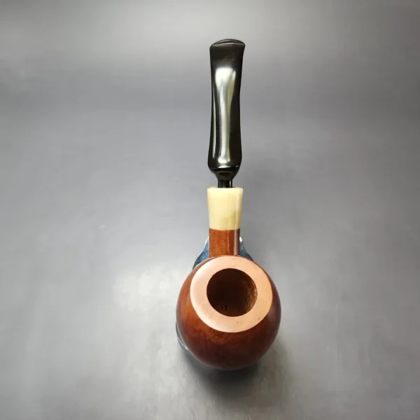 Lacroix 2 Star XL Smooth Egg w/ Horn Estate Briar Pipe, Unsmoked - Image 6