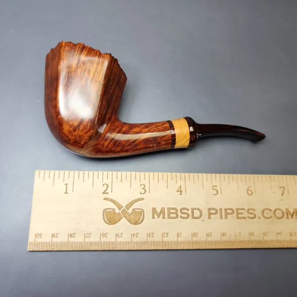 Bjarne Nielsen Signature Grade Smooth Panel Dublin w/ Boxwood Estate Briar Pipe, Unsmoked, 9mm - Image 8