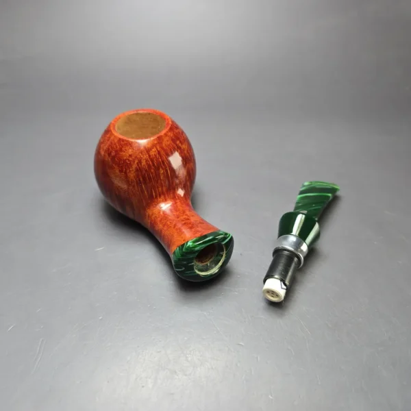 Damiano (Ardor) Armony Smooth Apple w/ Silver Estate Briar Pipe, Unsmoked, 9mm - Image 11