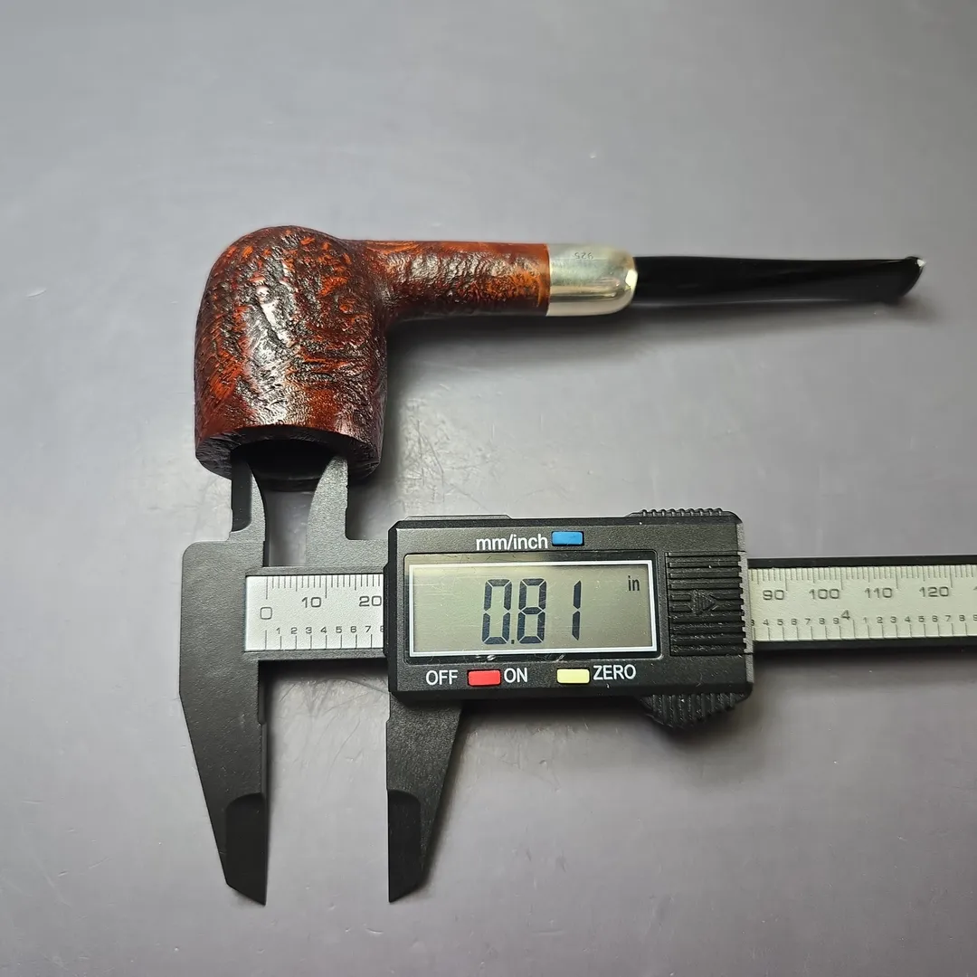 MBSD Briars Timeless Traditions 1 Sandblasted Billiard w/ Silver Handmade Briar Pipe, New - Image 12