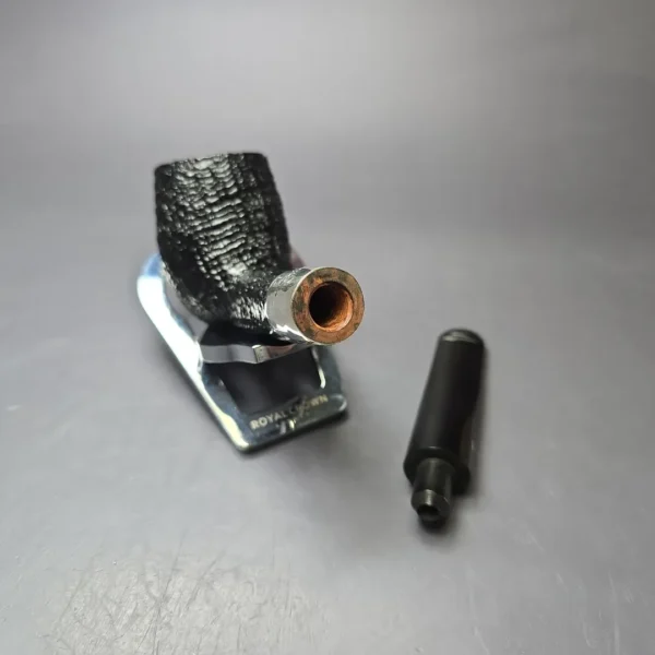 Peterson Deluxe Classic PSB 106 Sandblasted Billiard w/ Silver Estate Briar Pipe, Irish Estates - Image 11