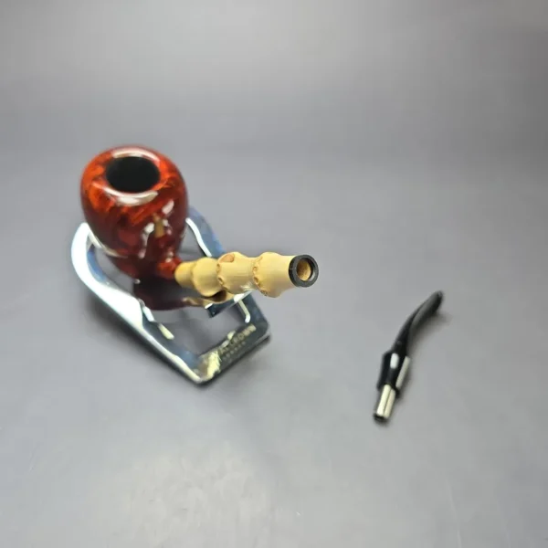 MBSD Briars Modern Masters 1 Smooth Peewit w/ Bamboo Briar Pipe, New - Image 12
