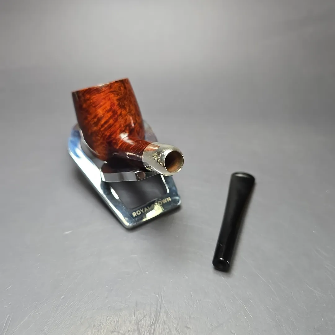 MBSD Briars Timeless Traditions 1 Smooth Billiard w/ Silver Handmade Briar Pipe, New - Image 11