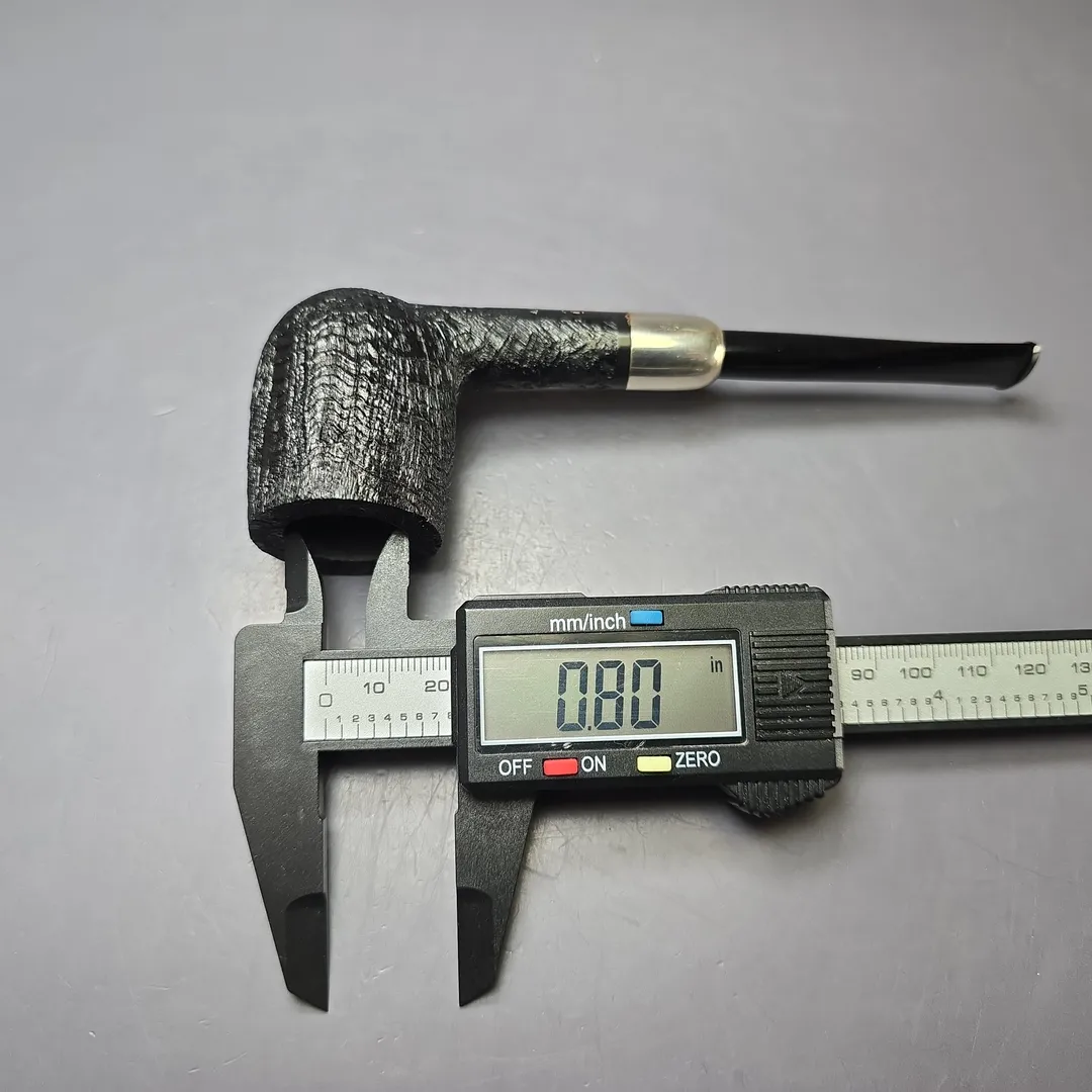 MBSD Briars Timeless Traditions 1 Sandblasted Billiard w/ Silver Handmade Briar Pipe, New - Image 11