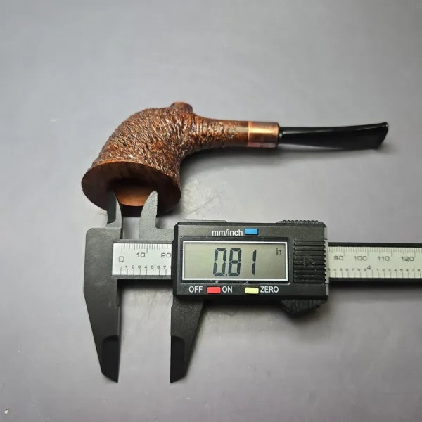 Caminetto Event 2021 Partially Rusticated Cutty Estate Briar Pipe, Unsmoked - Image 11