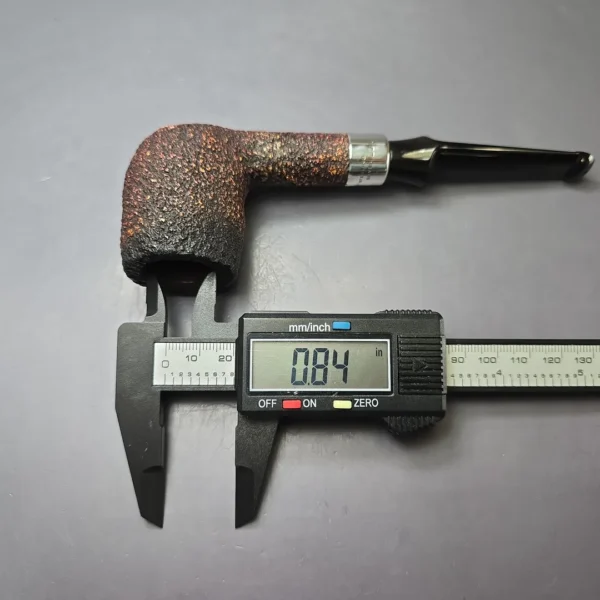 Peterson Red/Black Premier Rusticated Billiard Estate Block Meerschaum Pipe, Irish Estates - Image 4