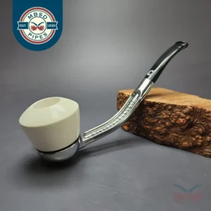 Falcon Standard Multipurpose w/ MBSD Meerschaum Rhodesian Block Meerschaum Bowl Pipe, New