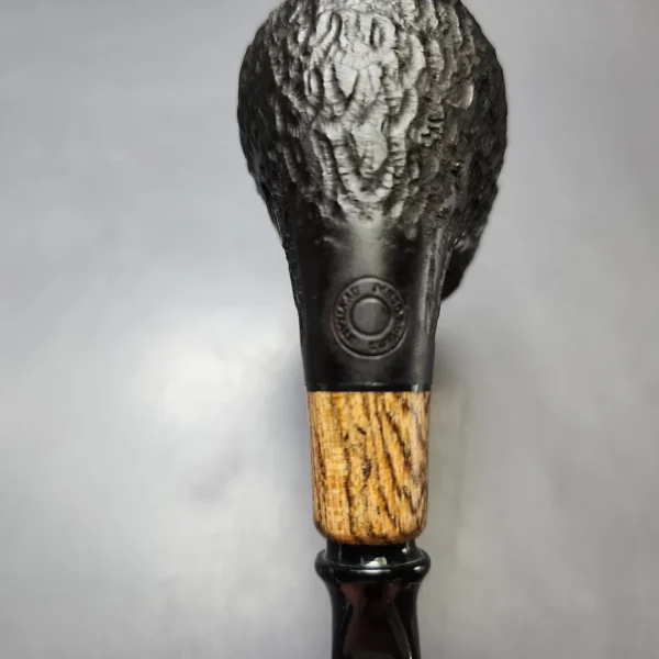 MBSD Briars by Vitale Rusticated Brandy w/ Zebrawood Briar Pipe, New - Image 11