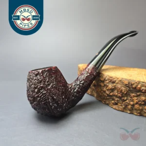 Ashton 1991 Pebble Shell XX Rusticated & Sandblasted Panel Estate Briar Pipe, English Estates
