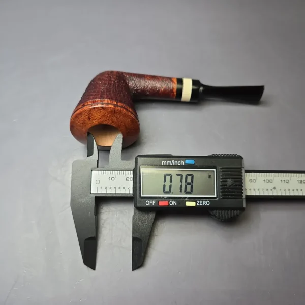 Papa Bear's Pipes by Tim Beaumont Partially Sandblasted Rhodesian w/ Ivorite Handmade Briar Pipe, New - Image 11