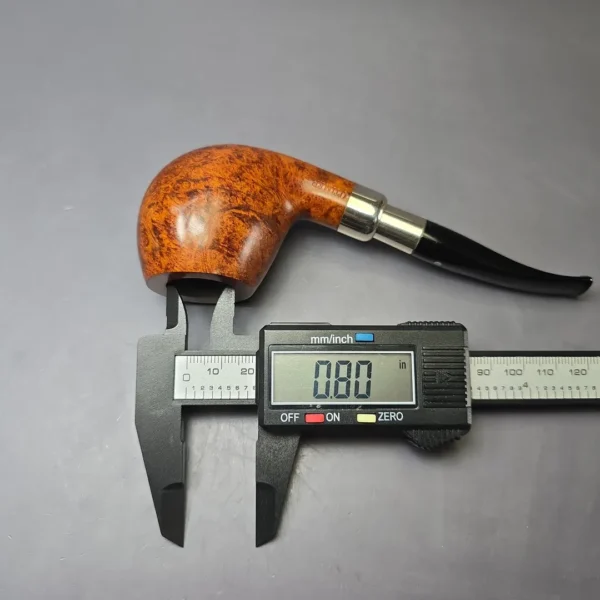 Vauen O'Timer 205 Smooth Silver Spigot Apple Estate Briar Pipe, Unsmoked, 9mm - Image 11